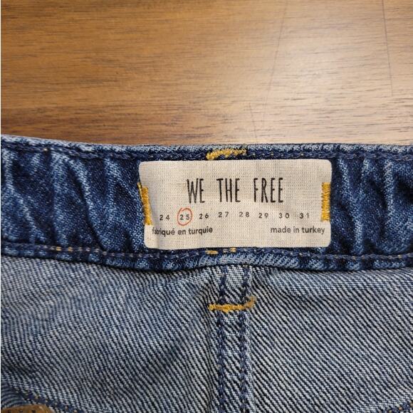 Free People Distressed Denim A-Line Mini Skirt – Size 25 | NWOT | Y2K Grunge - Picture 6 of 9